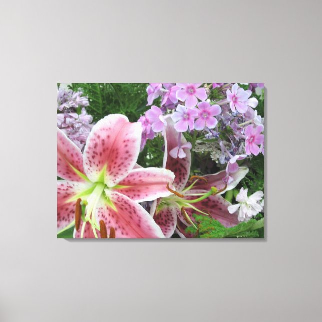 Söt Flowers Canvas - 4-panelen (Framsida)