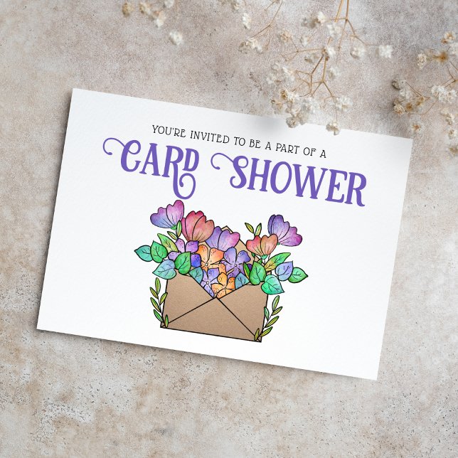 Söt Flowers Card Shower efter e-postinbjudan Vykort (Skapare uppladdad)