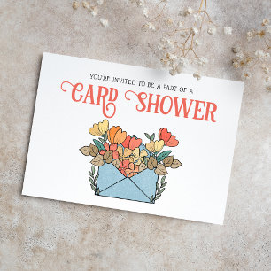 Söt Flowers Card Shower efter e-postinbjudan Vykort
