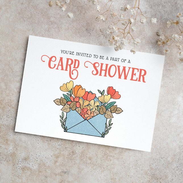 Söt Flowers Card Shower efter e-postinbjudan Vykort (Skapare uppladdad)