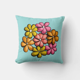 Söt Flowers Colorful Girly Kudde