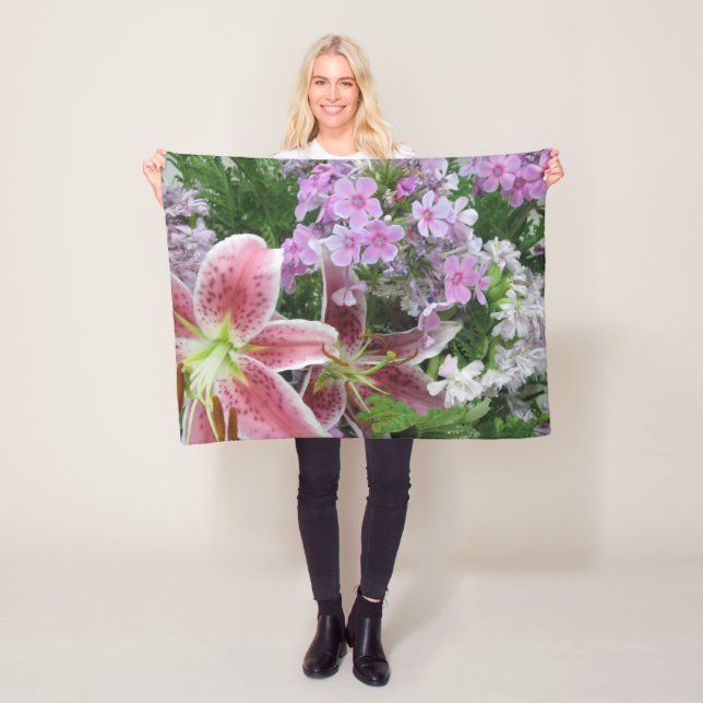 Söt Flowers Fleece Blanket (På plats)