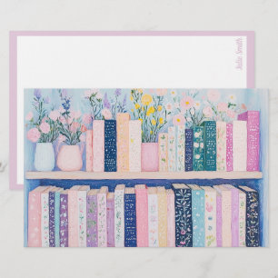 Söt Flowers och Bokar Brevpapper