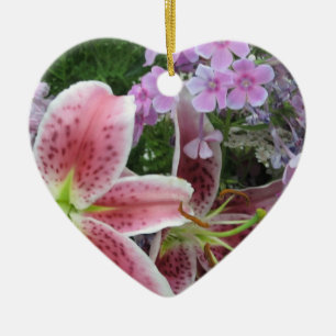 Söt Flowers Ornaments Julgransprydnad Keramik