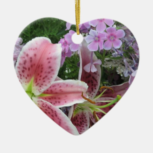 Söt Flowers Ornaments Julgransprydnad Keramik (Framsidan)