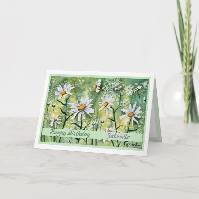 Söt Flowers Personlig Grattis på födelsedagen Card Kort (Framsida)