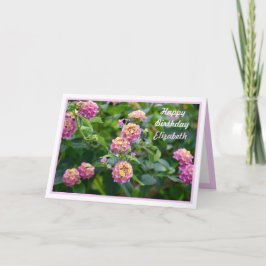 Söt Flowers Personlig Grattis på födelsedagen Card Kort