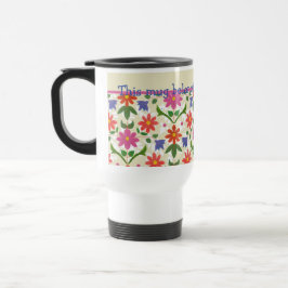 Söt Flowers, Polka dots på Ecru Resemugg