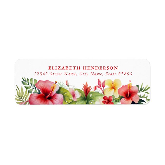 Söt Flowers Returetiketter Returadress Etikett (Framsidan)