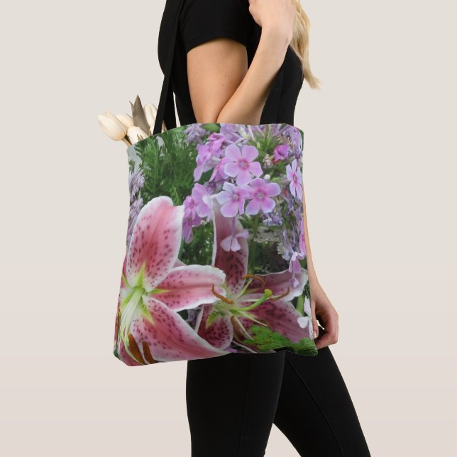 Söt Flowers Tote Bag Tygkasse (Närbild)