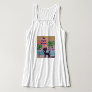 Söt flowy kvinnor, tanktopchihuahuasolnedgång linne med racerback