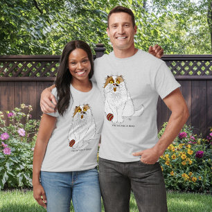 Söt fluffig perserkatte Roligt jamande Blå T Shirt