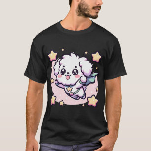 Söt Fluffig Superhjälte Valp Superhjälte Hund T Shirt