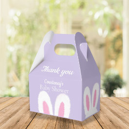 Söt fluffy bunny Baby Shower Presentaskar