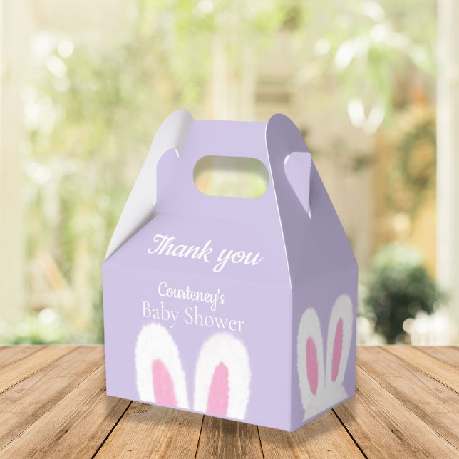 Söt fluffy bunny Baby Shower Presentaskar (Skapare uppladdad)