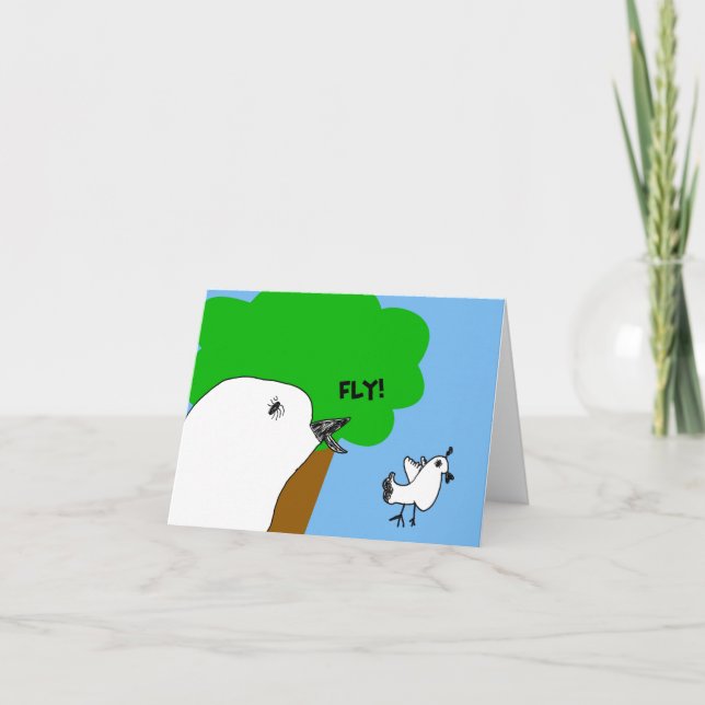 Söt Fly Birdie! Anteckningskort (Framsida)