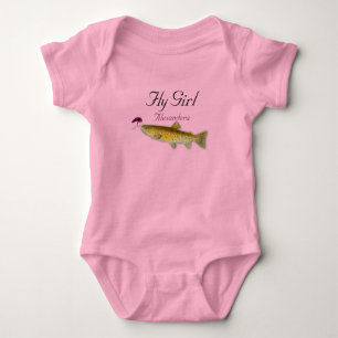 Söt Fly Guy Fiskare Flugfiske Forellflugor T Shirt