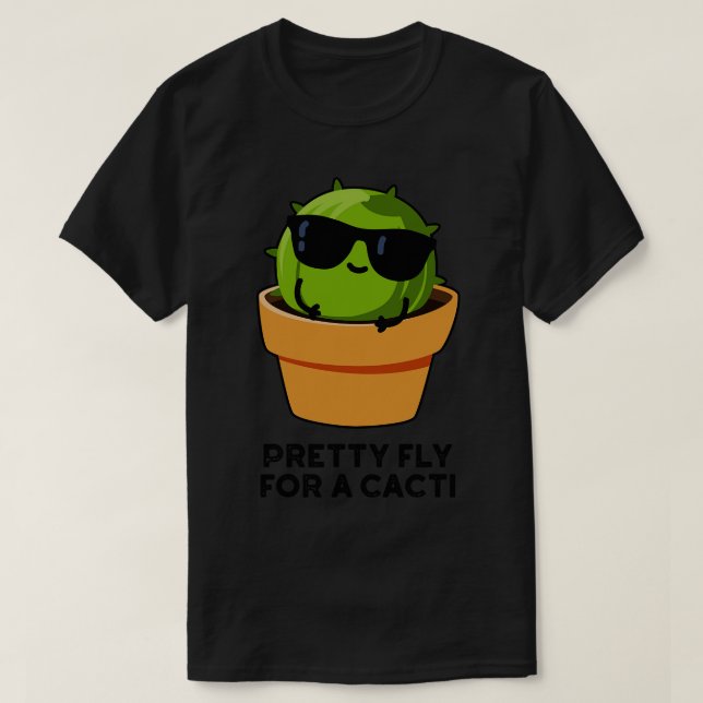 Söt flygande för en Cacti Funny Cactus Pun 1 T Shirt (Design framsida)