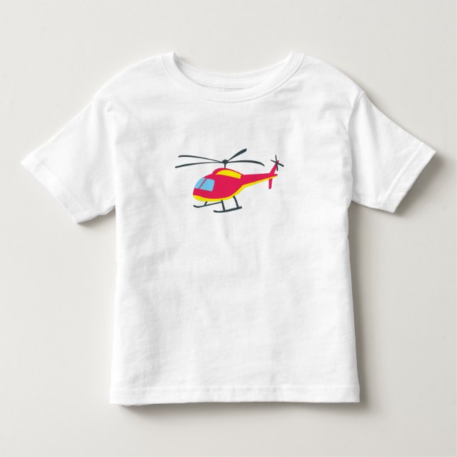 Söt flygande helikopter barn t-shirt (Framsida)