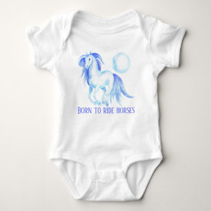 Söt född för att köra hästar Baby Bodykostym T Shirt