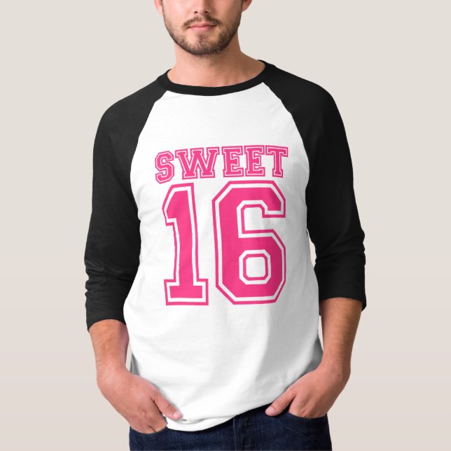 Söt födelsedag 16 tee shirt (Framsida)