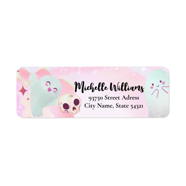 söt födelsedag returadress etikett (Framsidan)