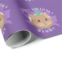 Söt födelsedags-hamster som tittar genom hål