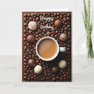 Söt Födelsedags Kaffeebön Kort