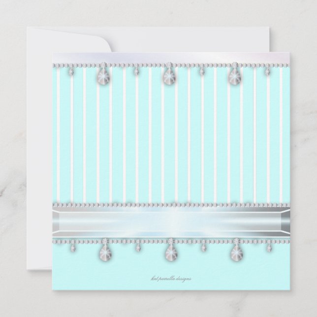 Söt födelsedagsfest 16 för juvelgnistra inbjudningar (Framsida)