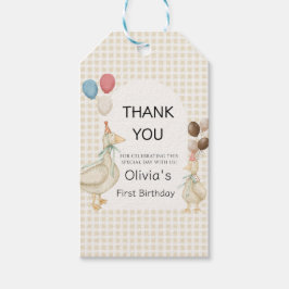 Söt födelsedagsfest för dumma gåsen  presentetikett