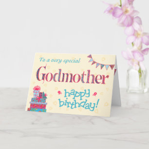Söt födelsedagskort för Godmor, Bunting, Gåvor Kort