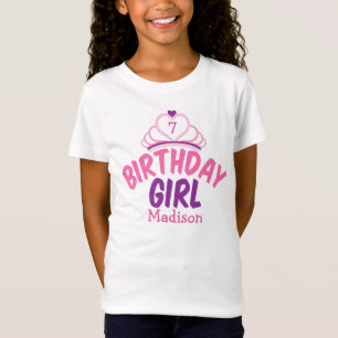 Söt födelsedagsprinsessa Tiara för barn T-shirt