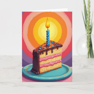Söt födelsedagsspröddkaka-kort kort