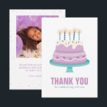 Söt Födelsedagstårta Barnkalas Tack Kort<br><div class="desc">Låt firandet börja med dessa söta och anpassningsbara tack-kort som är perfekta för din lilla enes speciella dag. Det är dags att samla vänner och familj för en söt och minnesvärd födelsedagsfest. Beställ nu och gör dig redo för en skvätt kul!</div>