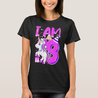 Söt födelsedagstopp för 8-årig flickklänning t shirt