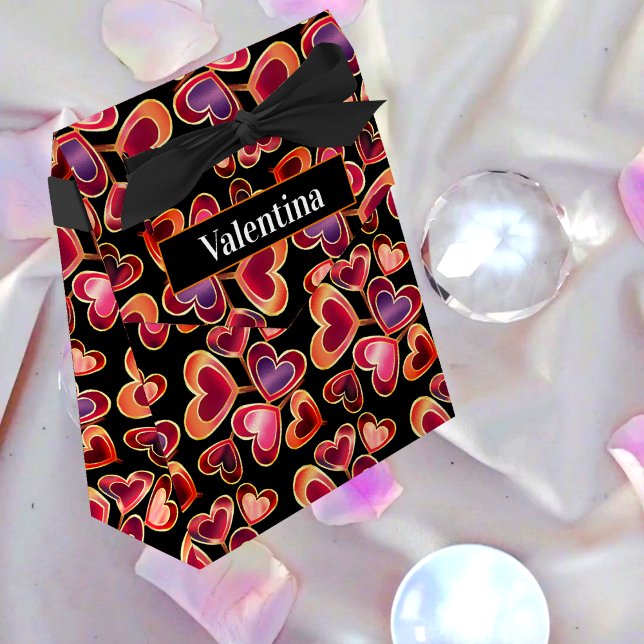 Söt Foil Textured Stack Dubbla Heart Lollipos Presentaskar (Skapare uppladdad)