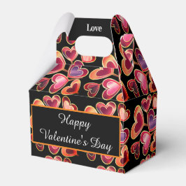 Söt Foil Textured Stack Dubbla Heart Lollipos Presentaskar