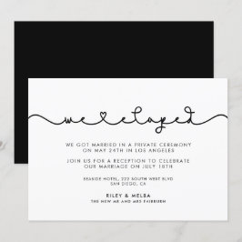 Söt font med hjärtformad koppling Vi rymmer under  Inbjudningar