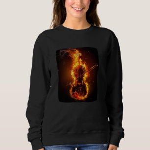 Söt för att bränna Violin Outfit med Fire for Musi T Shirt