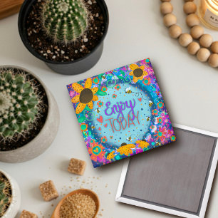 Söt för Blommigt av för av inspirationskvot för Magnet