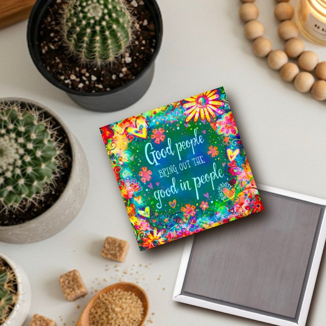 Söt för Blommigt av inspirationell Bra med persono Magnet (Skapare uppladdad)