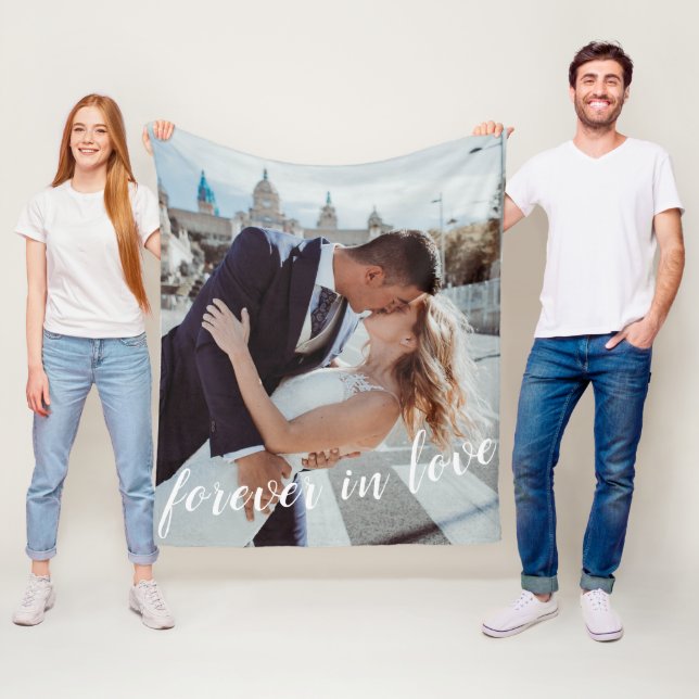 Söt för evigt i Kärlek Alla hjärtans dagfoto Fleecefilt (På plats)