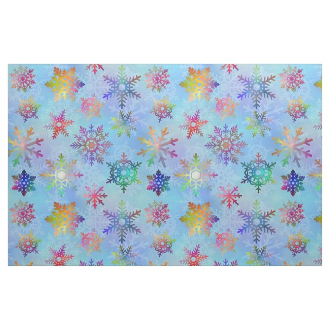 Söt för färgad Snöflingor Vinterjul Tyg (Fat Quarter)