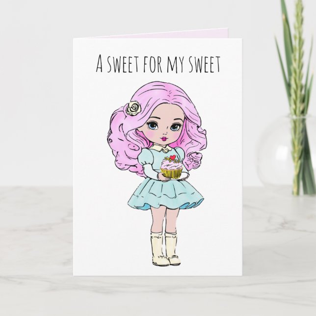 Söt för mina söta Valentineser Kort (Framsida)
