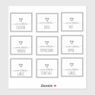 Söt för Pantry Organization Spice Cabinet  Klistermärken