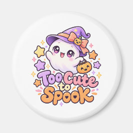 Söt För söt för att skrämma spök Halloween-magnet Magnet