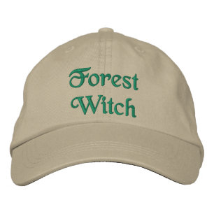 Söt Forest Witch Quote Grönt Khaki Broderad Keps