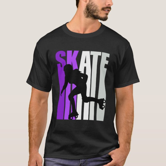 Söt Forever Roller Skating Fläkt Inline Skater T Shirt (Framsida)