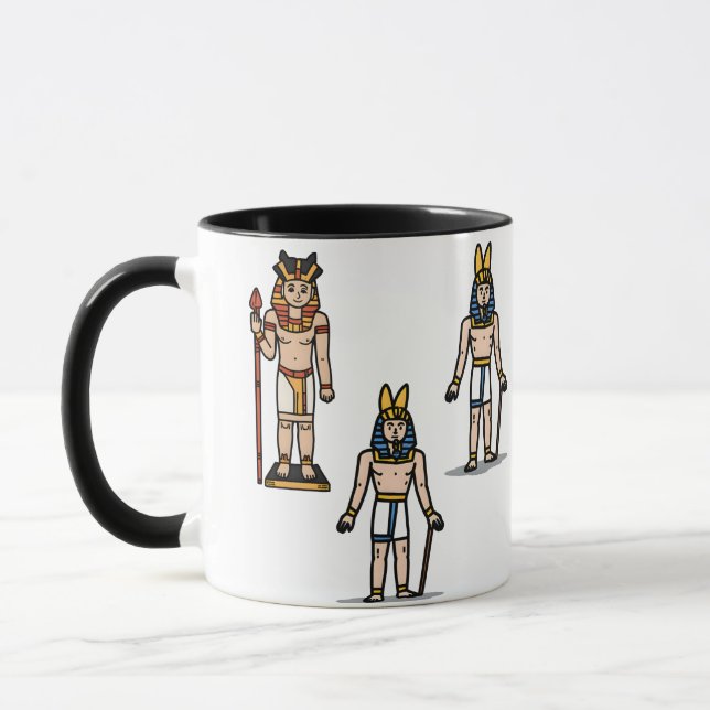 Söt forntida egyptisk farao tecknad mugg  (Vänster)