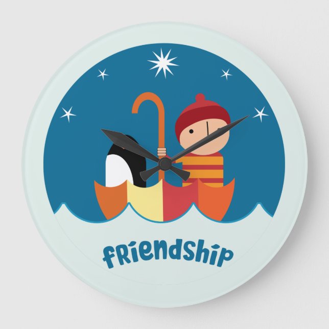 Söt förskola K Hittegods Vänskap Stor Klocka (Framsida)